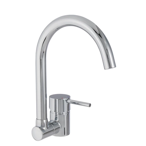 Grifo de cocina monomando con caño abatible delinia en cromo