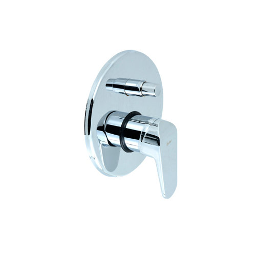 Grifo de ducha monomando Silver Huber Planet de 2 vías incorporado