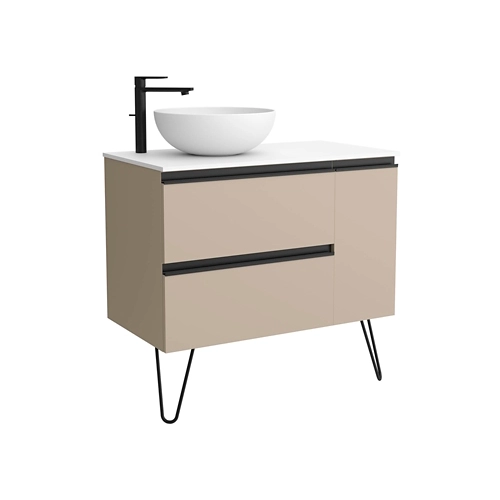 Mueble de baño Diana topo con lavabo 85x45 cm