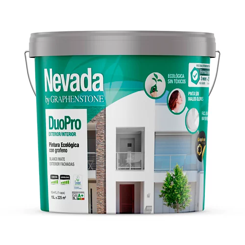 Pintura fachada ecologica graphenstone nevada duo 15l blanco