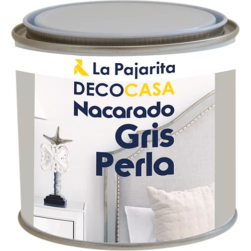 Pajarita pintura perla 500ml gris perla