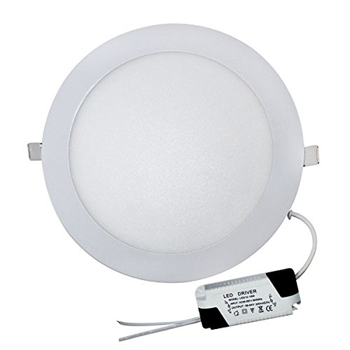 Lámpara Miracle downlight LED redondo extraplaca de 18W.  1480 lm.  Luz fría (6000°K).  30.000 horas.  Blanco (W-E000046)